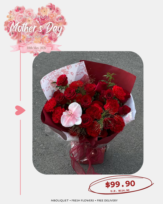 🌸 MOTHER’S DAY FLOWER BOUQUET 💐 FREE DELIVERY | Carnation & Rose Bouquets | Perfect Gift for Mum | Fresh Flower Delivery Singapore | 母亲节花束 | 新加坡送花
