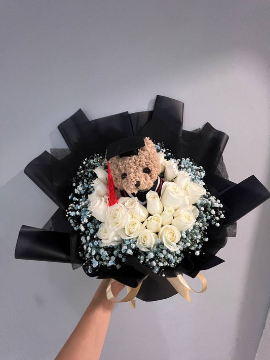 Scholar (20 Roses with Baby Breath)