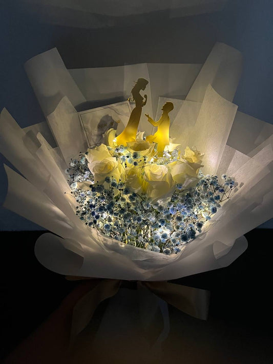 Promises (10 Roses with Baby Breath)