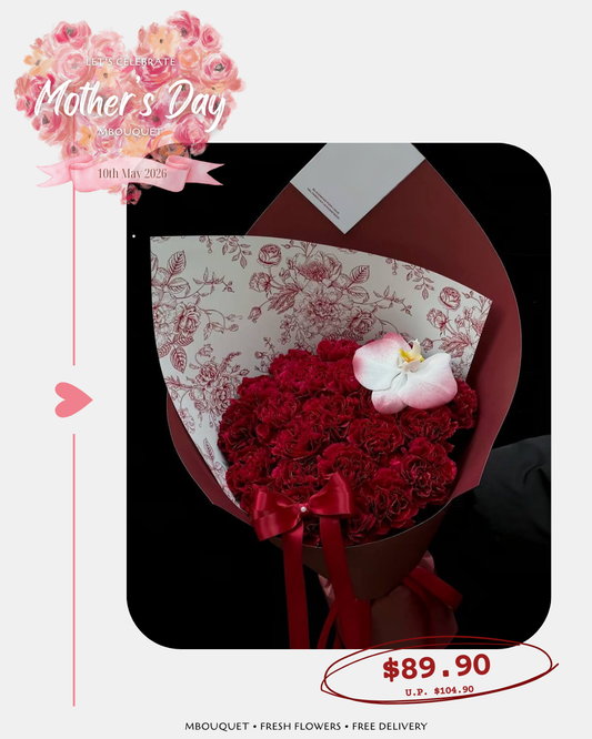 🌸 MOTHER’S DAY FLOWER BOUQUET 💐 FREE DELIVERY | Carnation & Rose Bouquets | Perfect Gift for Mum | Fresh Flower Delivery Singapore | 母亲节花束 | 新加坡送花