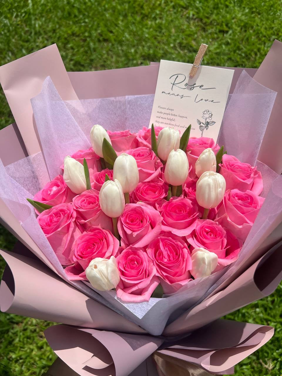 Petal Poise (20 Roses and 10 Tulips)