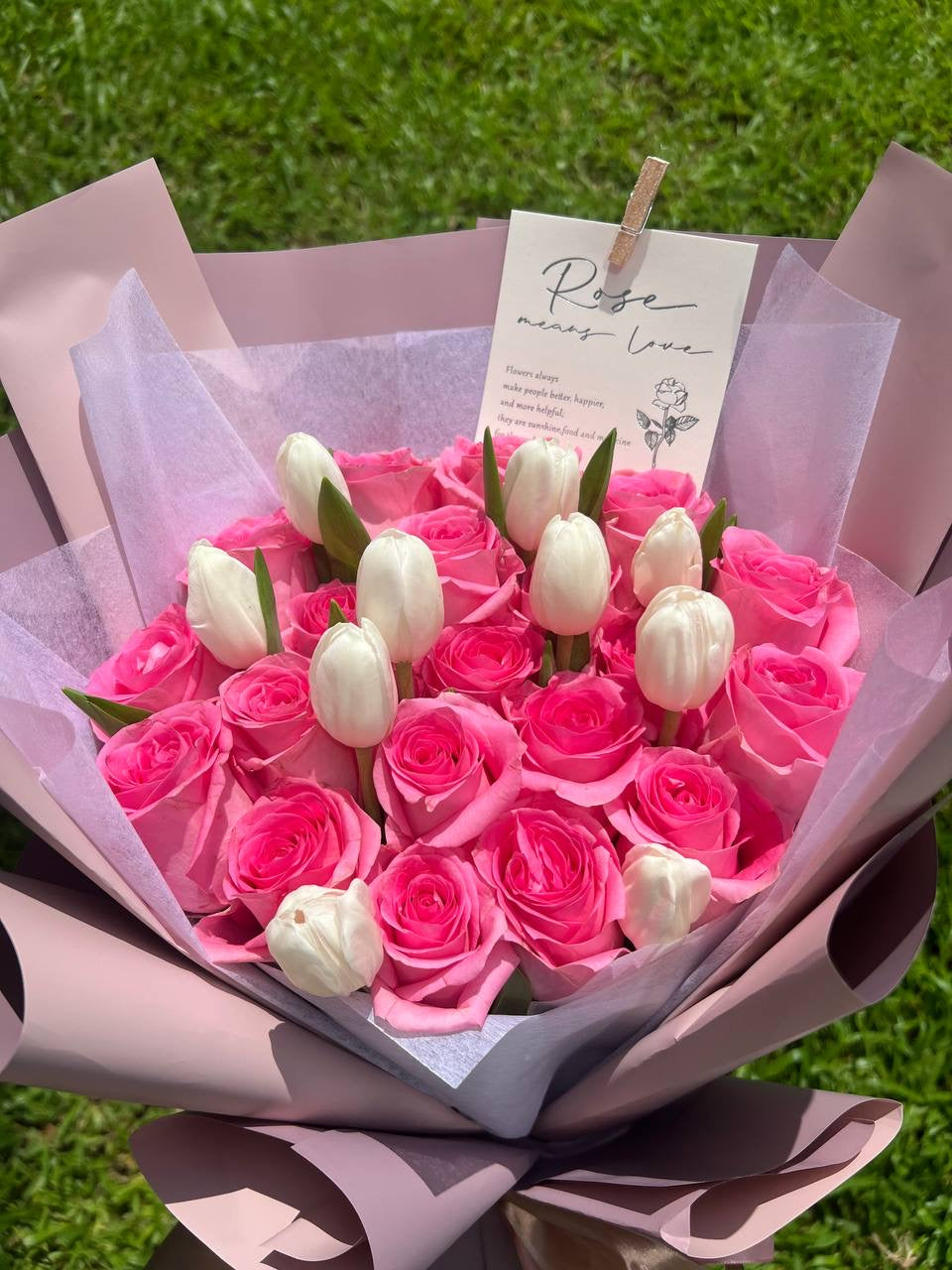 Petal Poise (20 Roses and 10 Tulips)