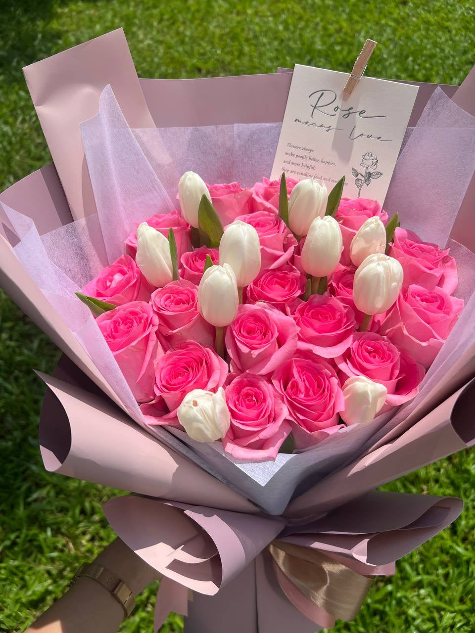 Petal Poise (20 Roses and 10 Tulips)