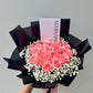 Black Pink (20 Roses with Baby Breath)