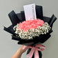 Black Pink (20 Roses with Baby Breath)