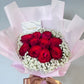 Crimson (10 Roses with Baby Breath)