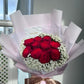 Crimson (10 Roses with Baby Breath)
